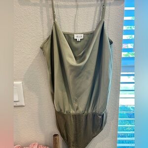 Boutique Muted Green Body Suit Tank